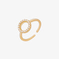 Adjustable Circle Sparkle Ring